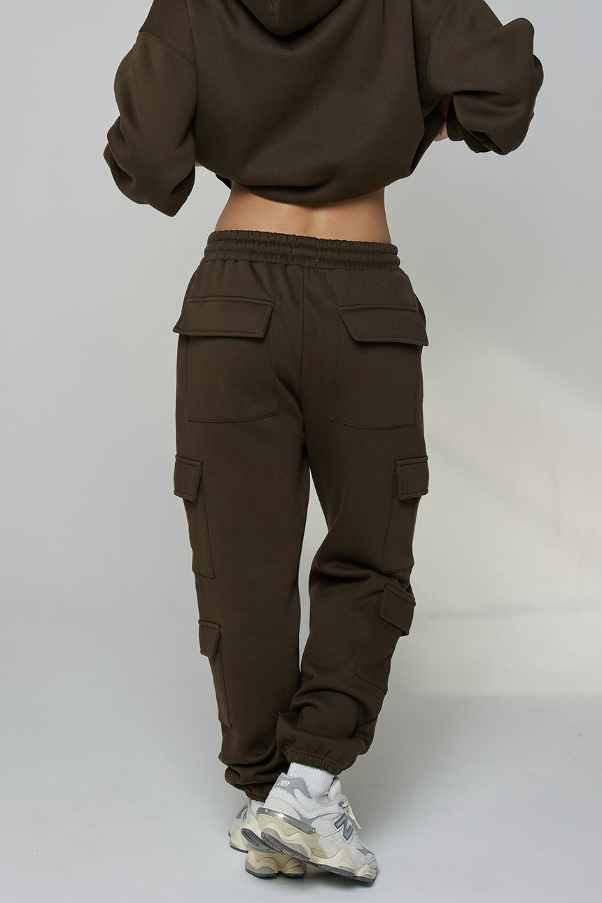 CLOUD CARGO SWEATPANTS - HAZEL BROWN